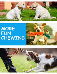 Dog Toys Rope Puppy Teething Chew Toy for Small Dogs, Interactive Tug of War Dog Rope Toy for Boredom, Dental Health and Relieve Stress (4 pack)