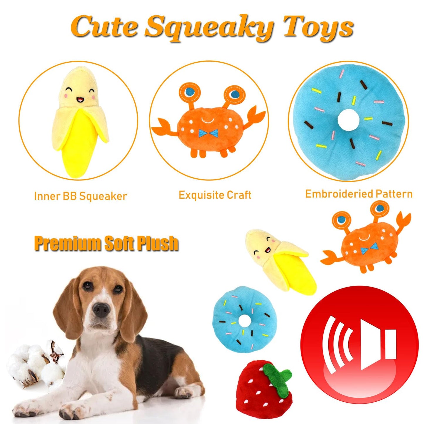 Weskur Dog Chew Toys for Puppies - Teething Chew Toys for Boredom, Pet Toothbrush Chew Toys with Rope, Treat Balls