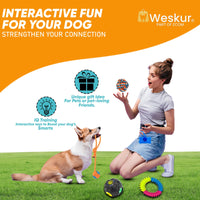 Weskur Dog Chew Toys for Puppies - Teething Chew Toys for Boredom, Pet Toothbrush Chew Toys with Rope, Treat Balls