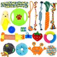 Weskur Dog Chew Toys for Puppies - Teething Chew Toys for Boredom, Pet Toothbrush Chew Toys with Rope, Treat Balls